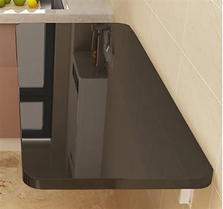 Opvouwbaar Bureau - Wandbureau Compact - Ruimtebesparend Werken - Inklapbaar Ontwerp - 90cm Breed - Zwart