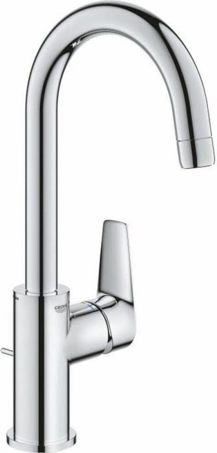 Grohe Start Edge - Wastafelkraan met draaibre uitloop en trekwaste, chroom 24201001