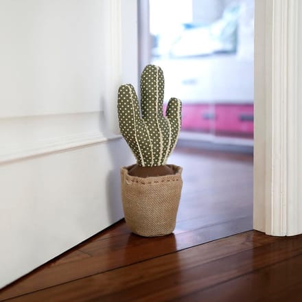 Deurstopper met cactus-design - hout groen - 1200 x 1200 x 3400 cm