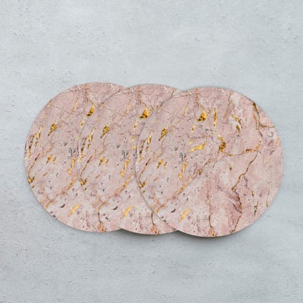GR onderzetters voor glazen - Marble Old Pink - Vinyl - 6st