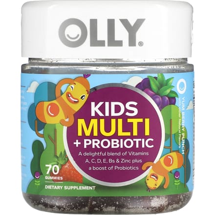 OLLY, Kids Multi + Probiotic, Yam Berry Punch, 70 gummies
