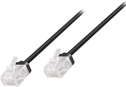 LogiLink CQ3073U RJ45 Netwerkkabel, patchkabel CAT 6A U/UTP 5.00 m Zwart Extreem dun, Zeer flexibel, Vlambestendig, Halogeenvrij 1 stuk(s)