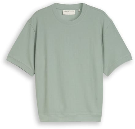 Tom Tailor Denim - T-shirt met relaxte pasvorm in sweatshirtstijl - Maat M - green mist