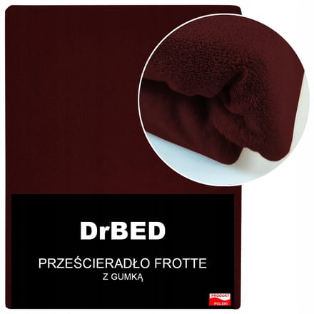DrBED - Hoeslaken Frotte - Elastaan - 140x200 - Bordo