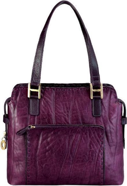 Hidesign lederen handtas 'Olga' aubergine