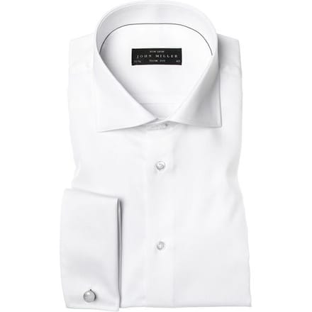 John Miller Overhemd Slim-Fit Non-Iron Wit / male