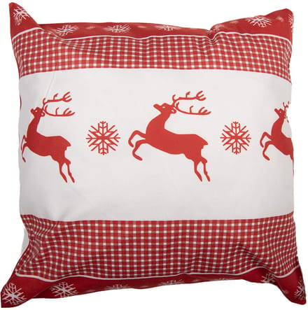 Clayre & Eef Kussenhoes 45x45 cm Wit Polyester