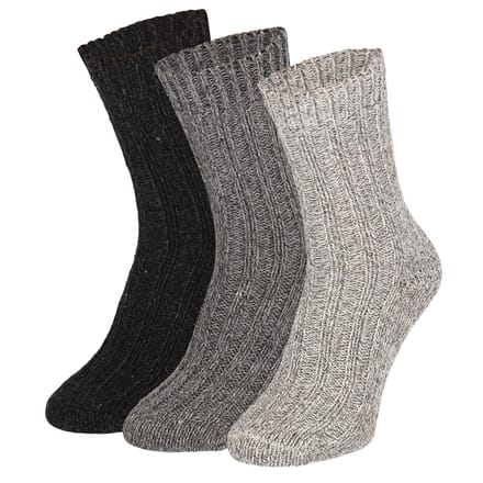 Noorse grof gebreide wollen werksokken - Multi Color - 3-Pak - 46/48