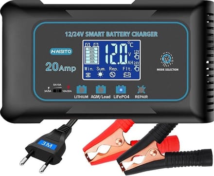 HTRC Smart acculader LiFePo4, AGM/lood, Lithium, 12V/20A 24V/10A