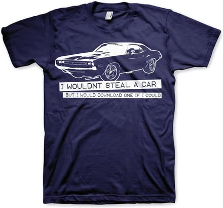 Hybris I Wouldn't Steal A Car T-shirt Navy