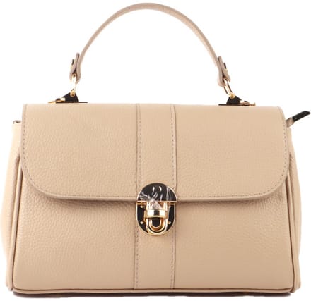 Giuliano lederen handtas Alejandra - Dames - Made in Italy - Zand