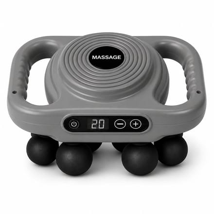 Massage Gun Fascia - Deep Tissue - 6 Koppen - 20 snelheidsniveau's - Grijs