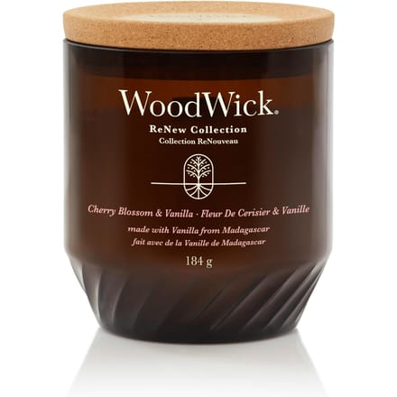 WoodWick ReNew Medium Geurkaars - Cherry Blossom & Vanilla - 55 branduren