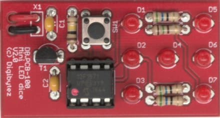 Digibytez - Mini LED Dice DIY Kit V2.0 (Red)