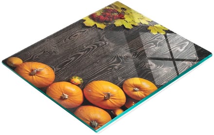 Keukenplank van gehard glas met decoratieve pompoenafbeeldingen, hout, 60x52 cm