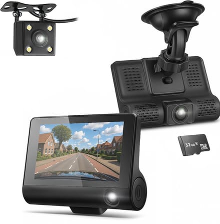 Living Needs Dashcam Auto – Voor & Achter Full HD Camera – Parkeerstand – G-sensor – Nachtvisie – 170° Groothoek – Loop Recording