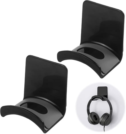 Dailygoody - Headsethouder - Wandhouder - Praktisch en - Zwart