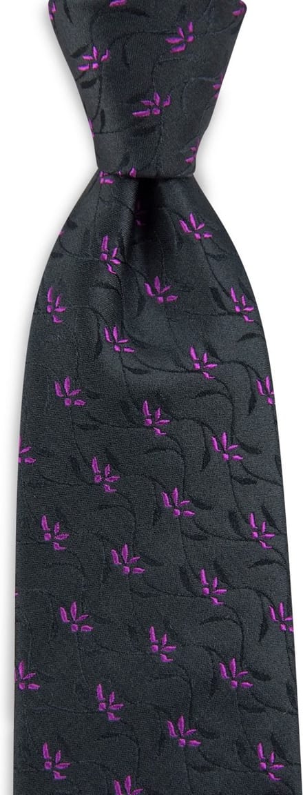 We Love Ties - Stropdassen - Stropdas Lilly Allen - zwart / fuchsia