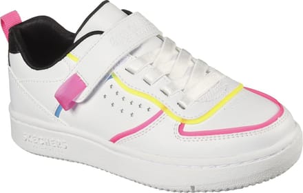 Skechers Court Squad-Color Remix Meisjes Sneakers - White