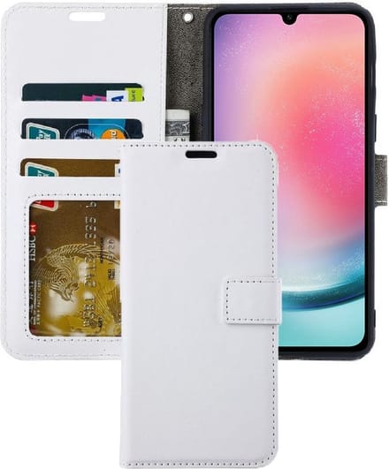 Portemonnee Book Case Hoesje Geschikt voor: Samsung Galaxy A25 - Wit