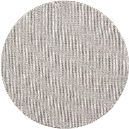 Loom Vloerkleed – Creme – Effen & Modern – Laagpolig – Geweven Vloerkleed – 160x160 cm rond
