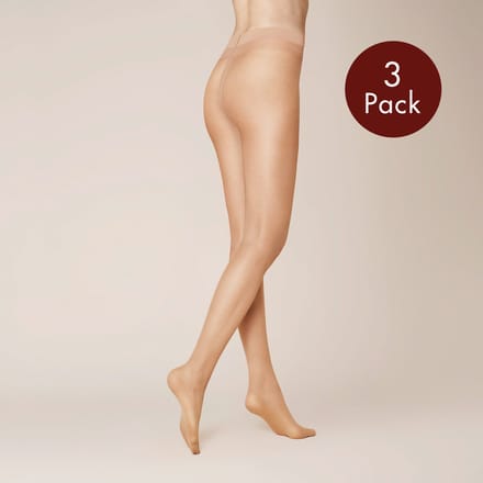 KUNERT Chinchillan Run Stop 20 3-pack Dames Panty - Cashmere - Maat 44-46