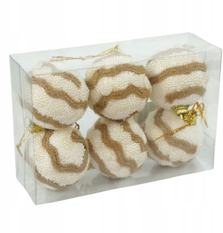 6x Kerstballen 5cm Snoepjes Decoratie - Onbreekbaar & Stijlvol