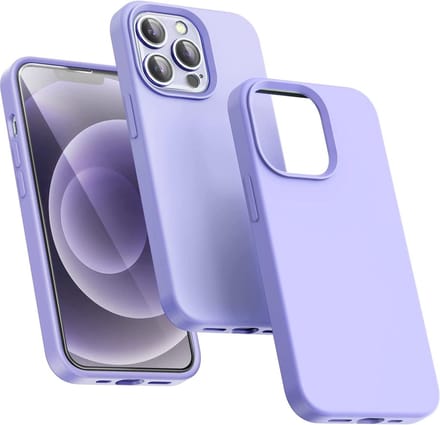 Hoesje Geschikt voor iPhone 14 Pro Max – Liquid Siliconen Backcover – Lila