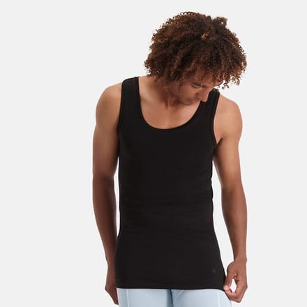 Comfortabel & Zijdezacht Bamboo Basics Singlet Stef (2-pack) - Zwart - XXL