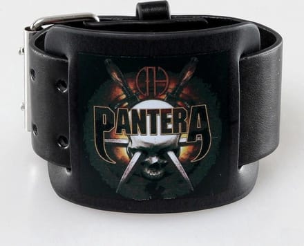 Pantera - Skull & Knives - Leren Polsband