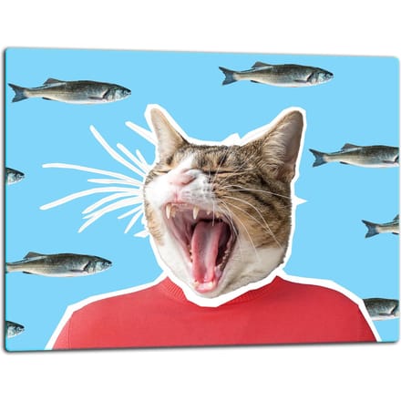 TMK ArtDeko - Gekleurde Glazen Snijplank - Hartelijk - 52x40 cm