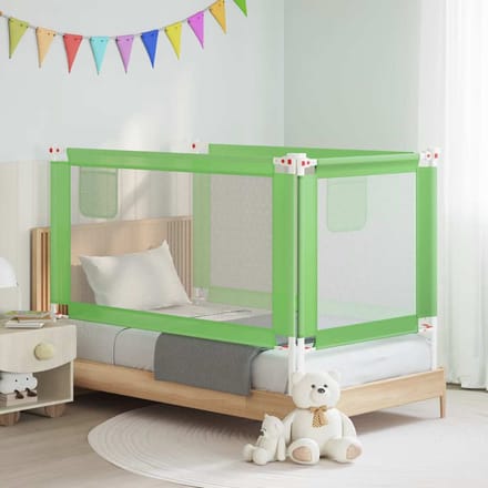 vidaXL Bedhekje peuter 150x25 cm stof groen