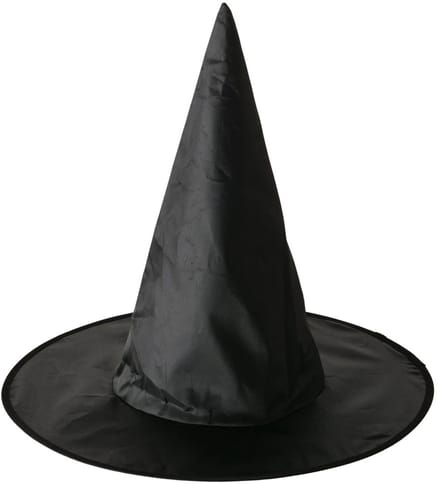 Heksenhoed “Witchy” – Zwarte toverhoed – Ø39 cm – Polyester – Halloween