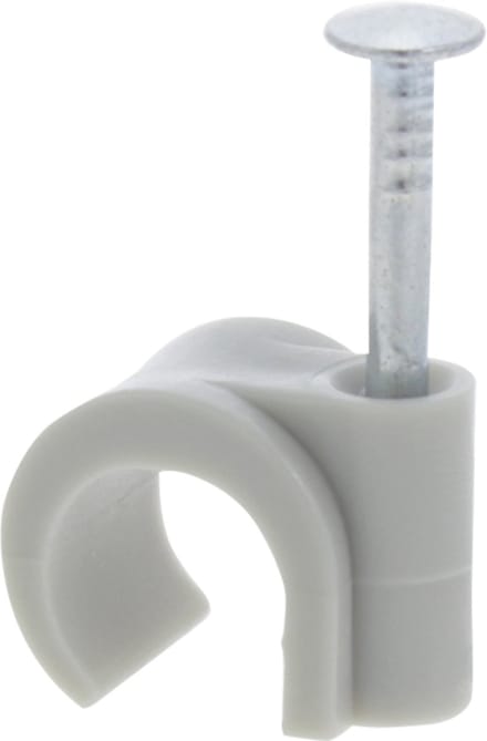 kabelclip rond 8-10 mm grijs; 20 stuks