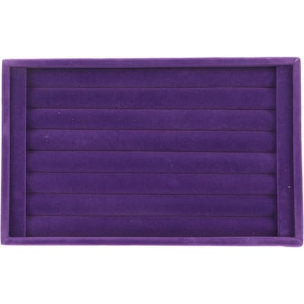 Paarse Fluwelen Ring Organizer 7 Sleuven Stapelbare Sieraden Opbergbak Oorbel Display Koffer blue
