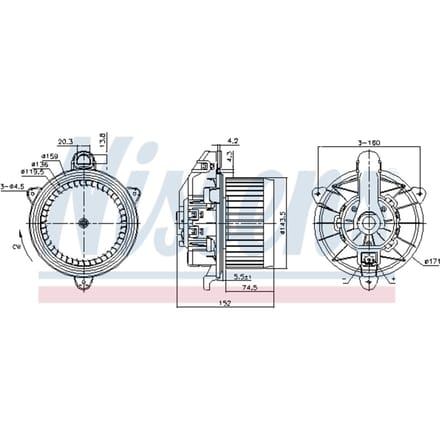 Binnenventilator NISSENS 87495