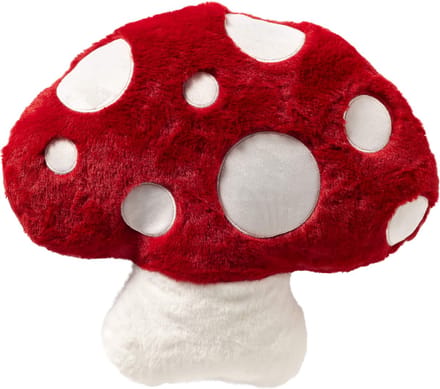 AMANITA - sierkussen 46x42 cm - paddenstoel - Tango Red - rood, wit