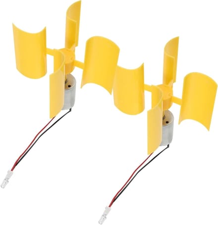 Wind Turbines - Mini Generatoren - Energie Opwekken - Draagbaar Model - 3 x 10 cm - Geel