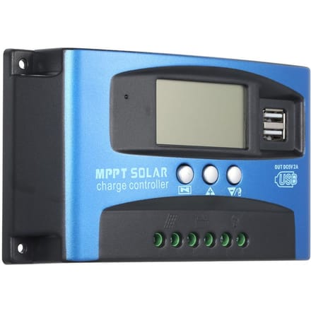 Contrôleur de Charge solaire, double écran LCD USB, régulateur automatique de chargeur de panneau de cellules solaires 40A