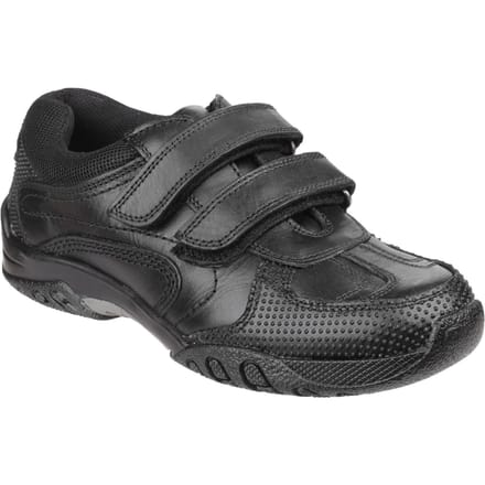 Hush Puppies Jezza Junior Leer Jongens Zwarte Loafers