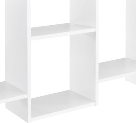 Wandplank Jessheim met 7 vakken 161x18x65 cm wit mat
