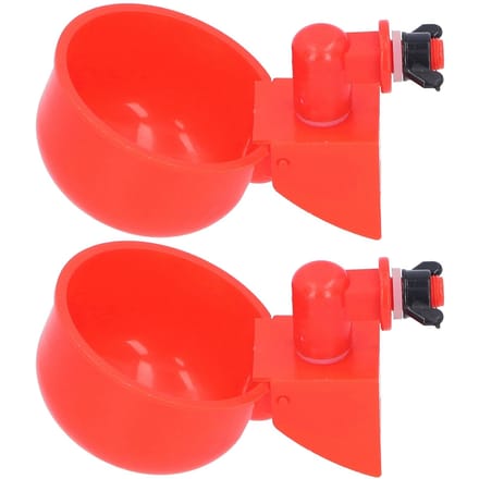 2 stuks Automatische Kippenwaterbak Rode Plastic Drinkbak voor Pluimvee Duif Vogel red