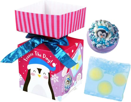 Freeze the Day Mini Cracker cadeau set (bruisbal + zeep)