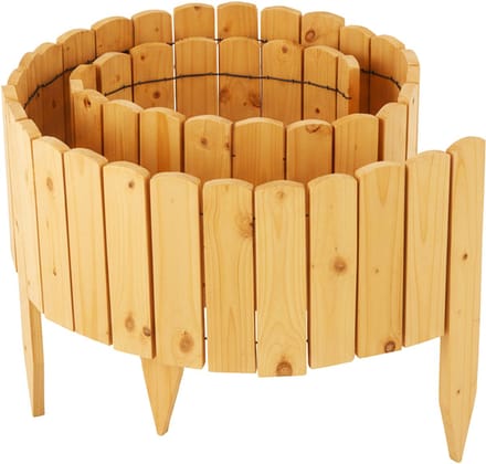 Borderrand - 200x30 cm - flexibel - hout - lichtbruin