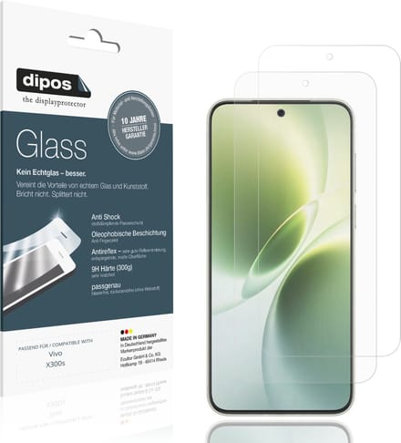 dipos – 2x Matte Pantserfolie geschikt voor Vivo X300s | 9H Screenprotector