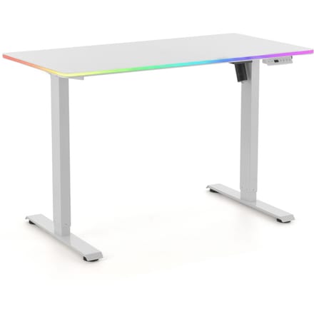 Kinderbureau Worktime Kid 120 x 60 LED elektrisch in hoogte verstelbaar wit hjh OFFICE