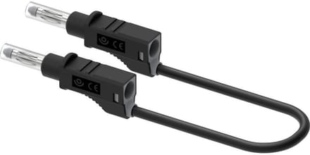 Electro PJP 2214/600V-CD1-25N Meetsnoer Steekaansluiting 4 mm 25 cm Zwart 1 stuk(s)