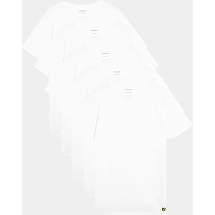 T-shirt in Wit (5-Pack)