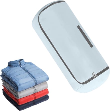 Dekbedtas - Opbergzak - Ruimte Besparen - Dubbele Rits - Cilindrisch - Blauw