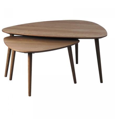 Nordic Home - Heidi organische salontafels - set van 2 - bruin